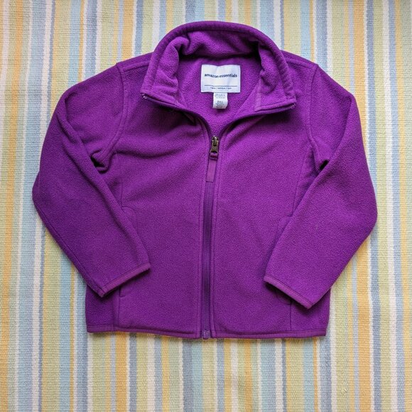 Amazon purple fleece jacket XS 4-5 - Picture 1 of 6